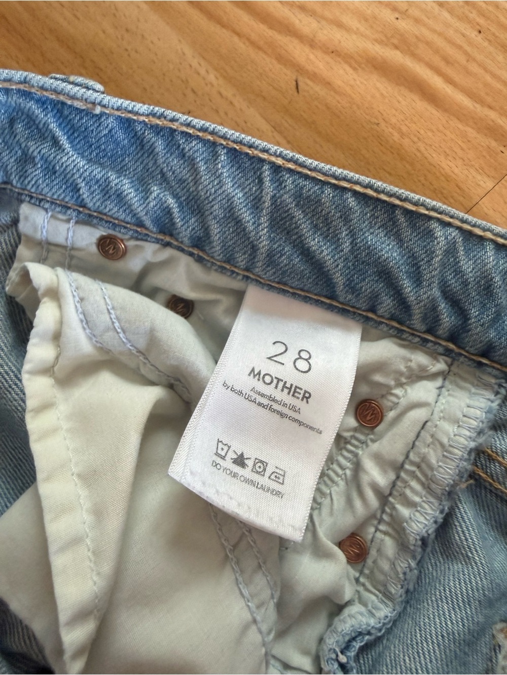 MOTHER SUPERIOR The Rambler Zip Ankle Fray Jeans in I’m with the Band - Sz 28 - Picture 7 of 11